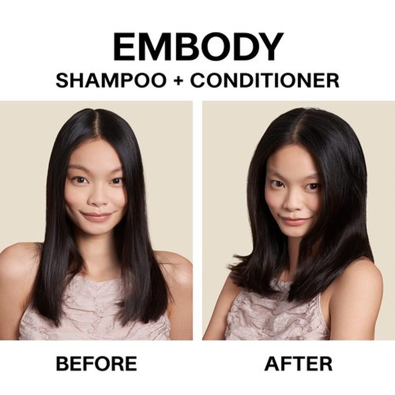 JVN Embody Volumizing Shampoo and Conditioner Set, 20 Fl Oz, Color Safe Clarifying Shampoo for Build up, Adds Fullness, Moisture, Restores Shine, Hair Care for Women and Men, Silicone and Sulfate Free