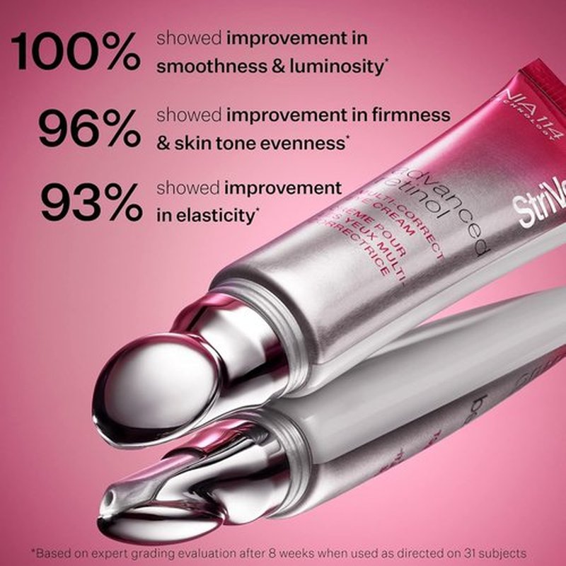StriVectin Advanced Retinol Eye Cream - Multi-Action SPF 30 & Vitamin C Moisturizer | Nightly Serum Set