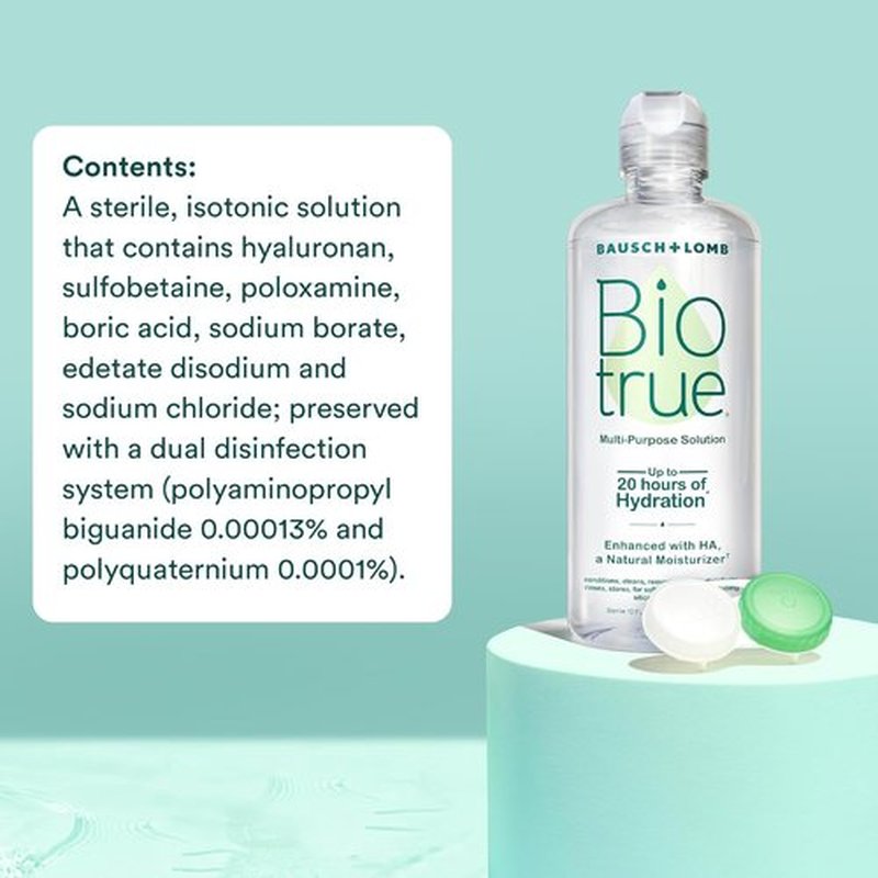 Biotrue Multi-Purpose Contact Lens Solution - Cleans, Hydrates & Disinfects | 10 Fl Oz (Pack of 2)