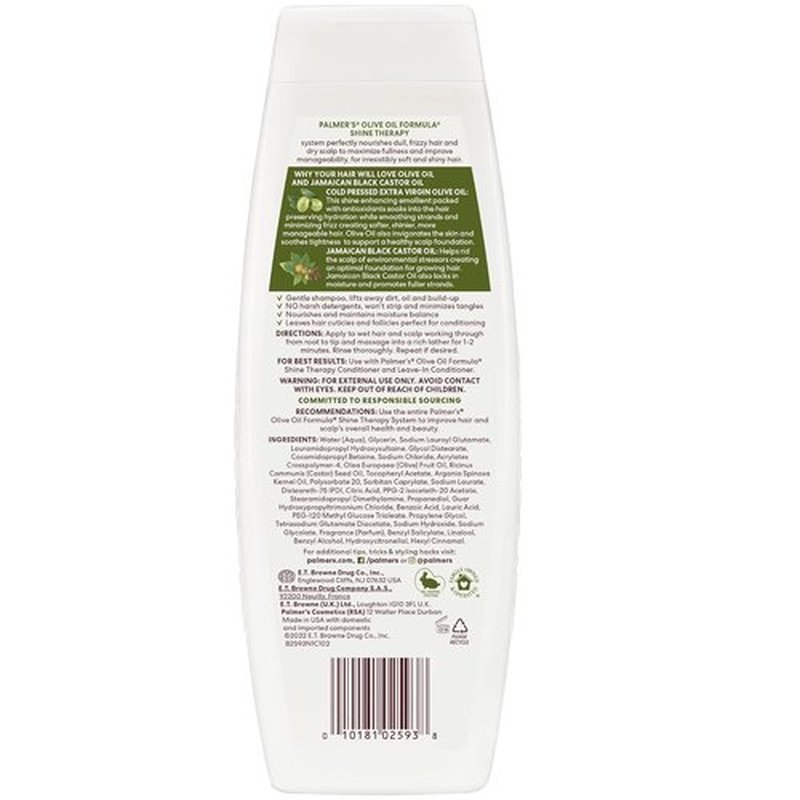 Palmer's Olive Oil Formula Shine Therapy Shampoo - Nourishing & Moisturizing | 13.5 Oz (Pack of 2)