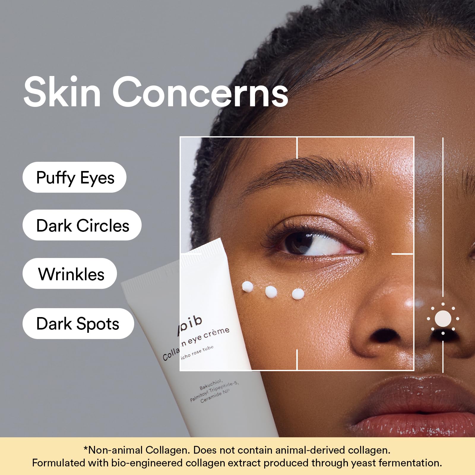 Abib Non-animal Collagen Eye Cream Jericho Rose Tube, 1.01 fl. oz.(30 mL), Anti-Aging Eye Cream with Bakuchiol, Caffeine, Niacinamide for Dark Circles, Puffiness, Wrinkles, Fine Lines, Korean Skincare