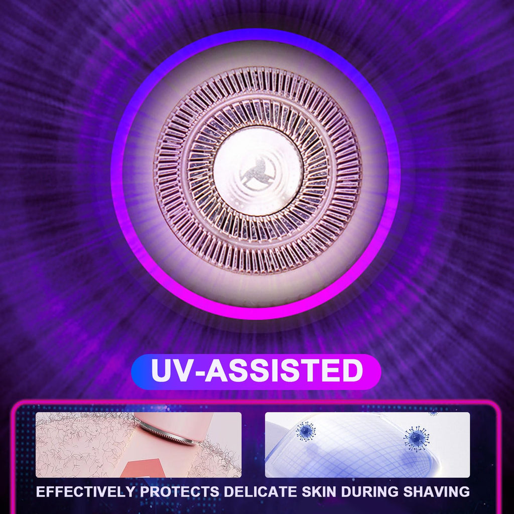 Bloomly Pro Facial Hair Remover, Gentle Micro-Trimming with Led Light, Portable Design, Painless Electric Face Razor for Coarse Hair (Skin Tone)