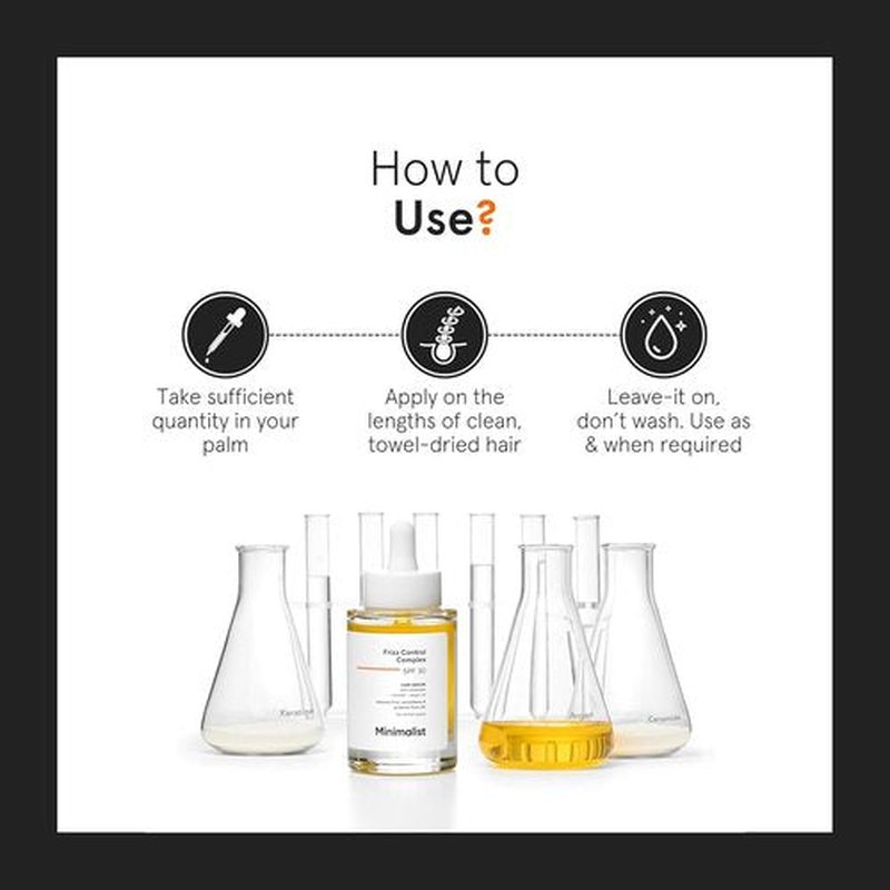 Skiennix Minimalist Frizz Control Complex - Keratin, Argan Oil & Ceramide | Smooths & Protects Hair | 1.69 fl oz / 50 ml