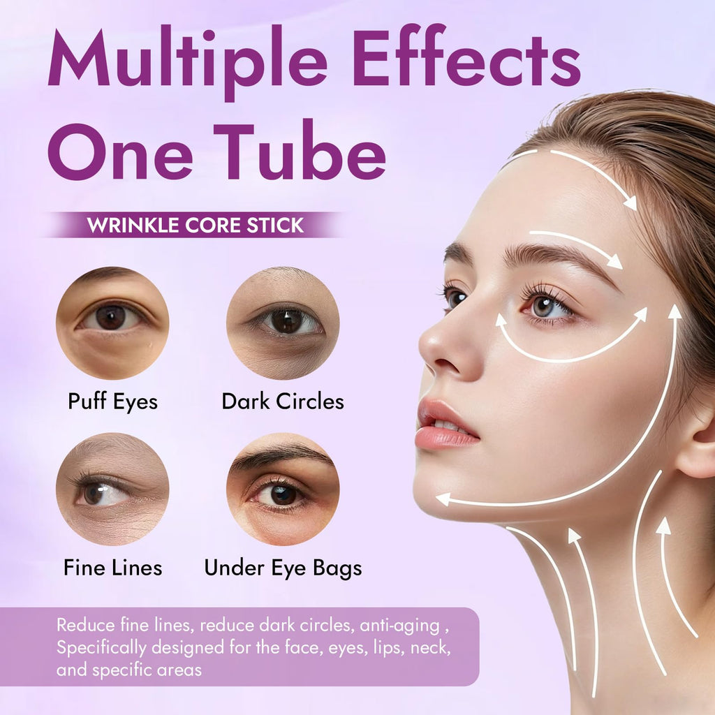 Refirm Calcium Multi Balm Stick – with Collagen, Hyaluronic Acid & Vitamin E, Hydrating & Smoothing Face Balm, Moisturizing Wrinkle Care Stick for Lips, Eyes & Neck, Portable Skincare