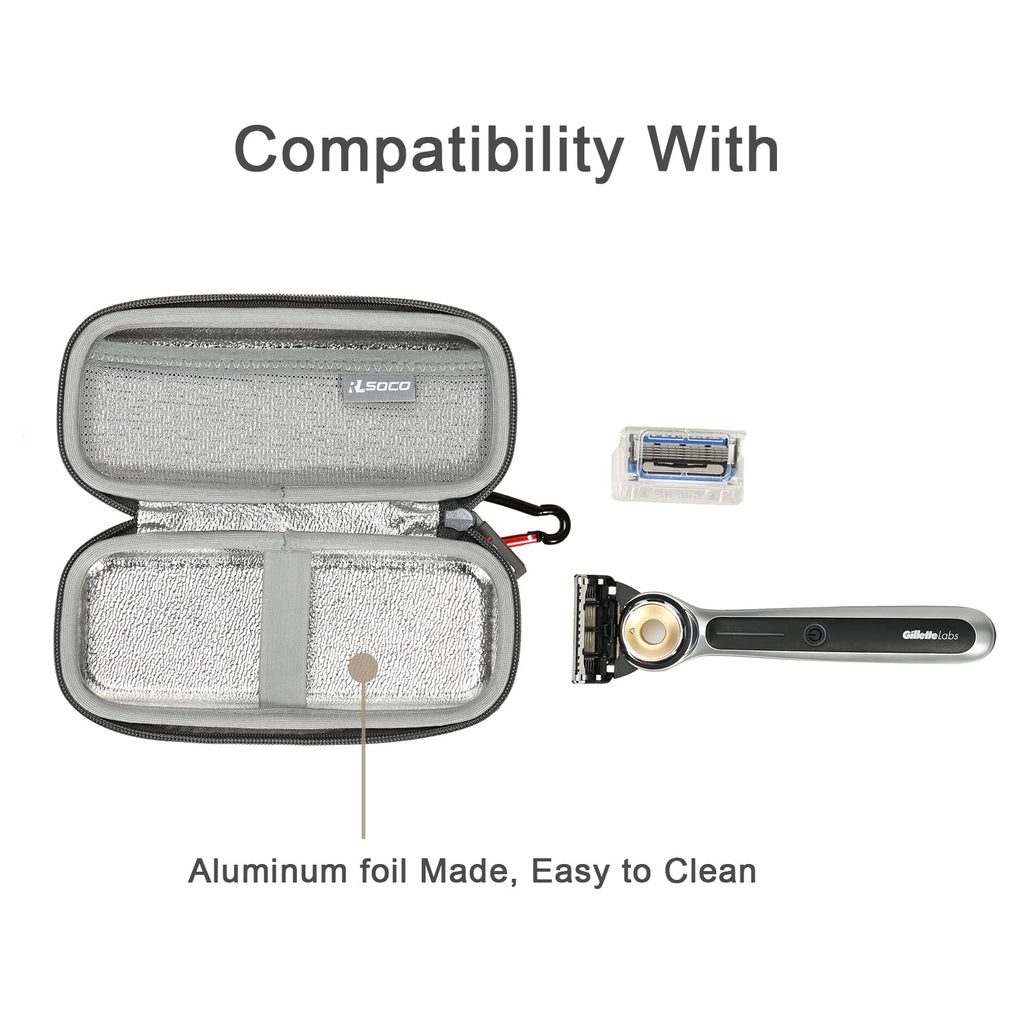 RLSOCO Carrying Case Compatible With Gillette Labs Heated Razor/mach 5 razor & Leaf Razor (Small Size for Razor Body)