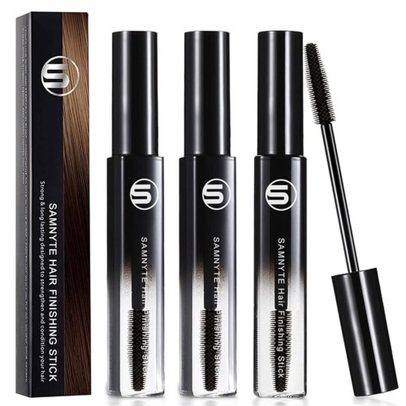 Samnyte Hair Finishing Stick, (3 Pack) Flyaway Tamer for Baby Hair and Women's Hairstyling, with Shiny Mascara for Broken Flyaways