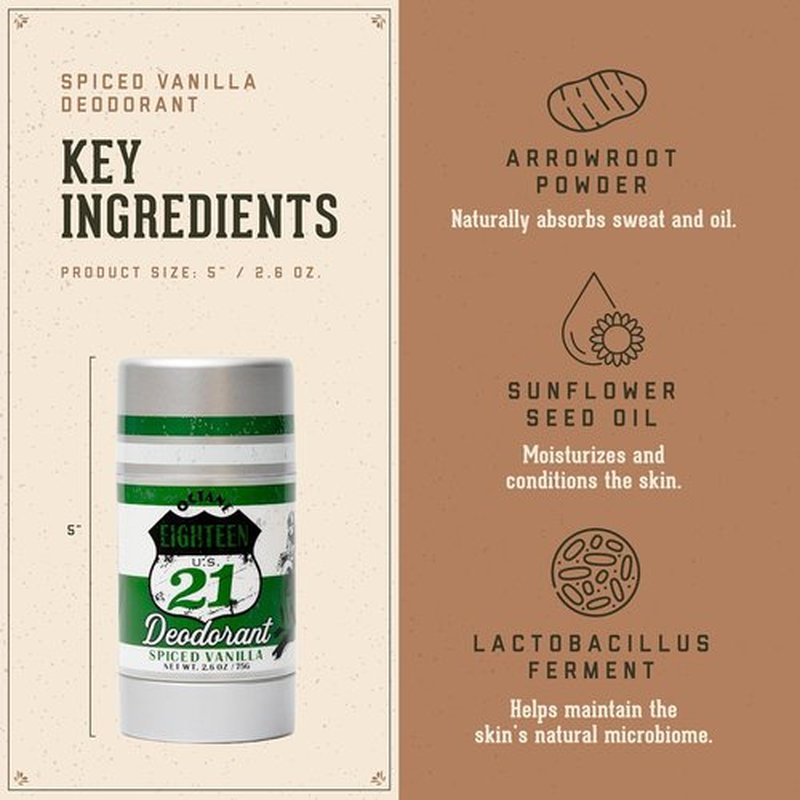 18.21 Man Made Deodorant - Long-Lasting All-Day Protection with Skin-Soothing Formula | Bold Masculine Scent