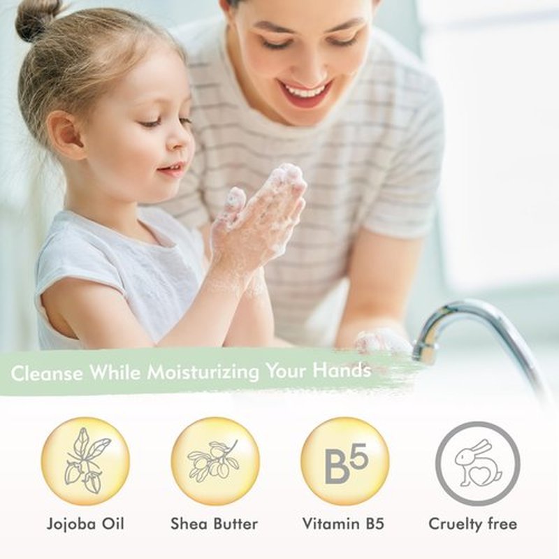 ROMIIE ZOI Foaming Hand Soap Gift Set, 1000ml Refill+500ml Foaming Soap, Cruelty-Free, Biodegradable Formula with Essential Oils for Sensitive Skin, Lemon Verbena Scent, For Kitchen & Bathroom