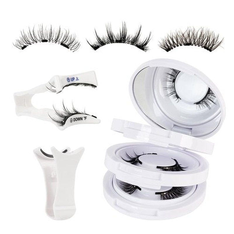 Mayhug Magnetic Eyelashes 3 Pairs, Reusable Magnetic Lashes with Applicator No Glue Needed Lash Clusters Kit Natural Look, Easy to Wear and Remove (3 Pairs-Kit 2)