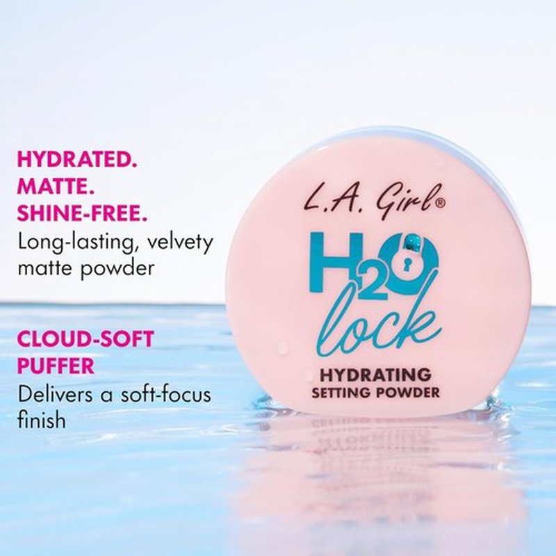 L.A. Girl H2O Lock Hydrating Setting Powder - Long-Lasting Matte Finish | Lightweight Formula