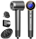 Dual Voltage Travel Hair Dryer with Diffuser, High-Speed Ionic Blow Dryer for Women, Fast Drying, Low Noise, Lightweight, No Heat Damage, European Travel 110V-120V/220V-240V
