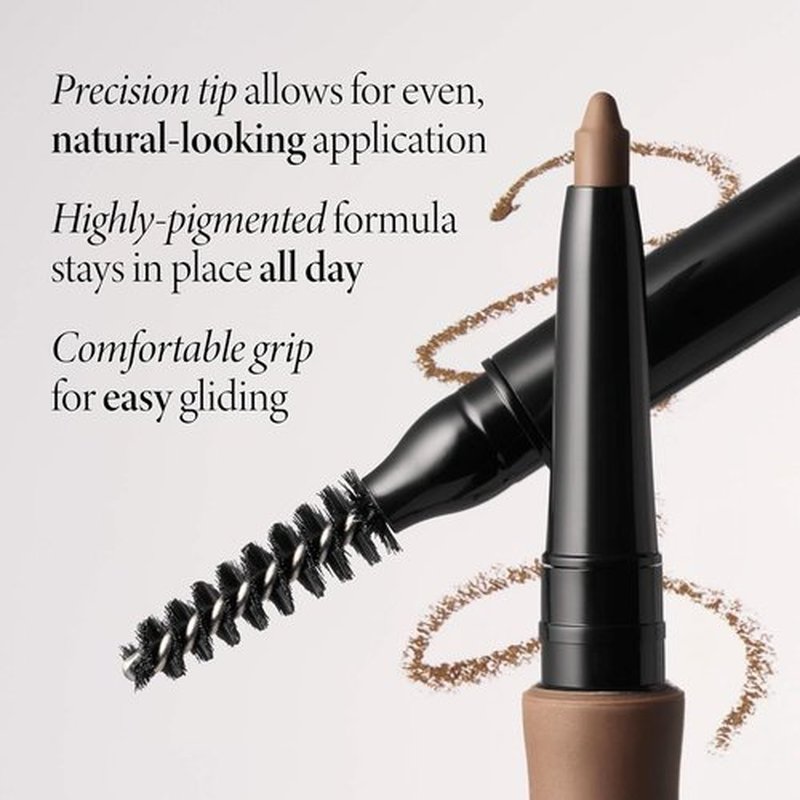 Laura Geller New York INKcredible Waterproof Brow Pencil - Long-Lasting Eyebrow Filler with Spoolie Brush (02 Taupe)