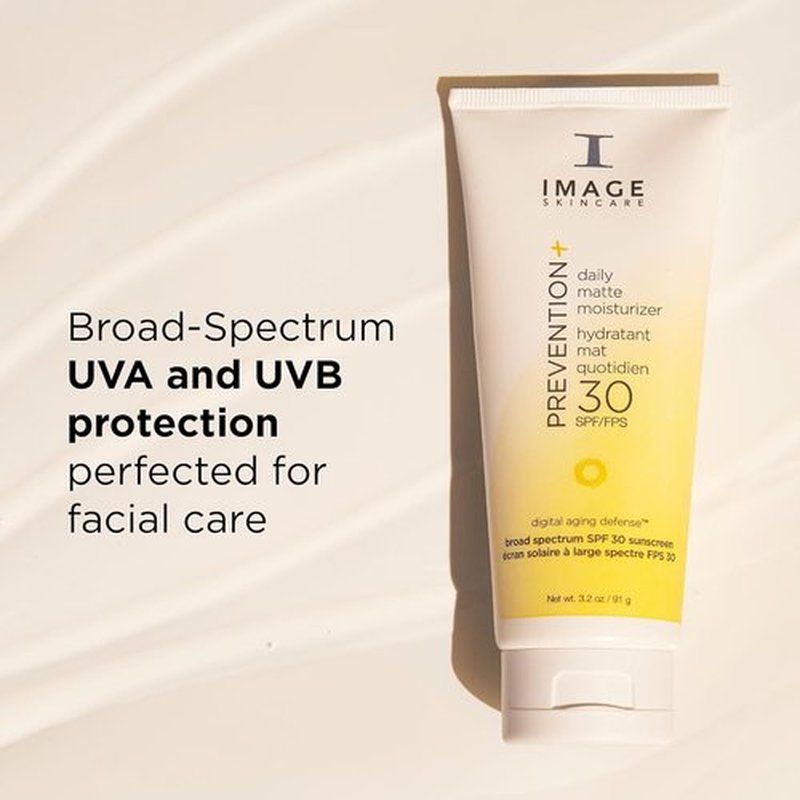 IMAGE Skincare Prevention+ Daily Matte Moisturizer SPF 30 - Zinc Oxide Mattifying Face Lotion | 3.2 oz