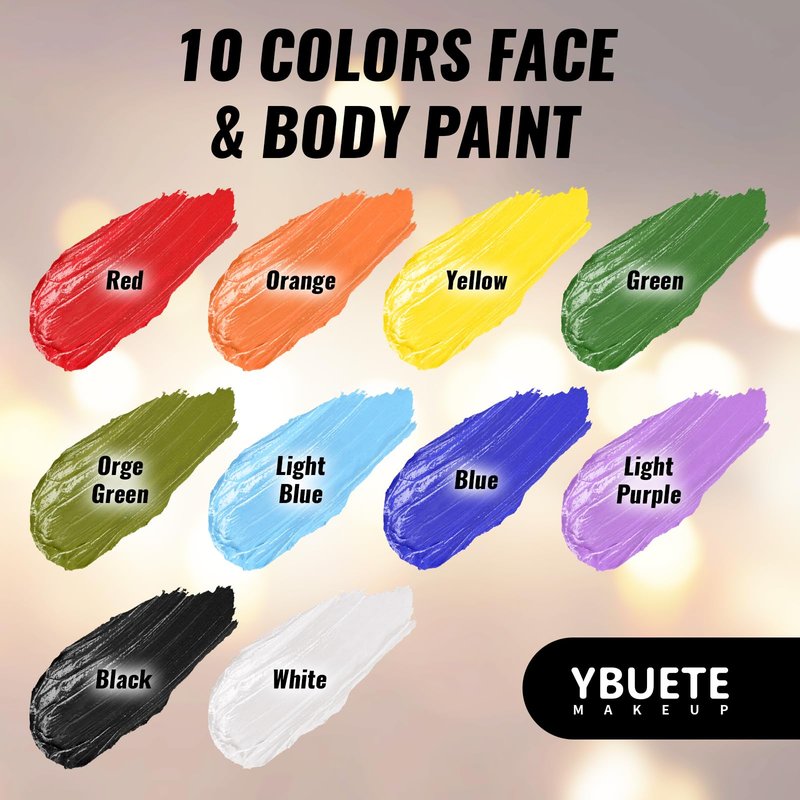 YBUETE Green Oil Based Face Body Paint Stick, Non-toxic Full coverage Face Painting for Halloween Cosplay Makeup Hulk Witch Monster Joker, Waterproof Cream Green Body Paint for Adults Costumes Party