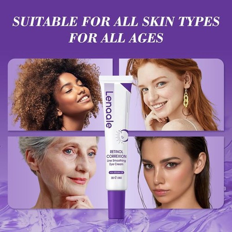 Regine Switzerland Retinol Eye Cream - Reduce Dark Circles & Puffiness with Hyaluronic Acid, Peptides & Caffeine
