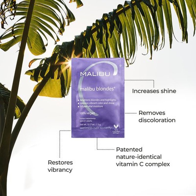 Malibu C Blondes Wellness Remedy - Restore Vibrance & Shine for Bleached or Highlighted Blonde Hair with Vitamin C