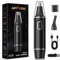 AREYZIN Nose Hair Trimmer for Men,Rechargeable Ear and Nose Trimmer,2 in 1 Painless Professional Eyebrow,Silver