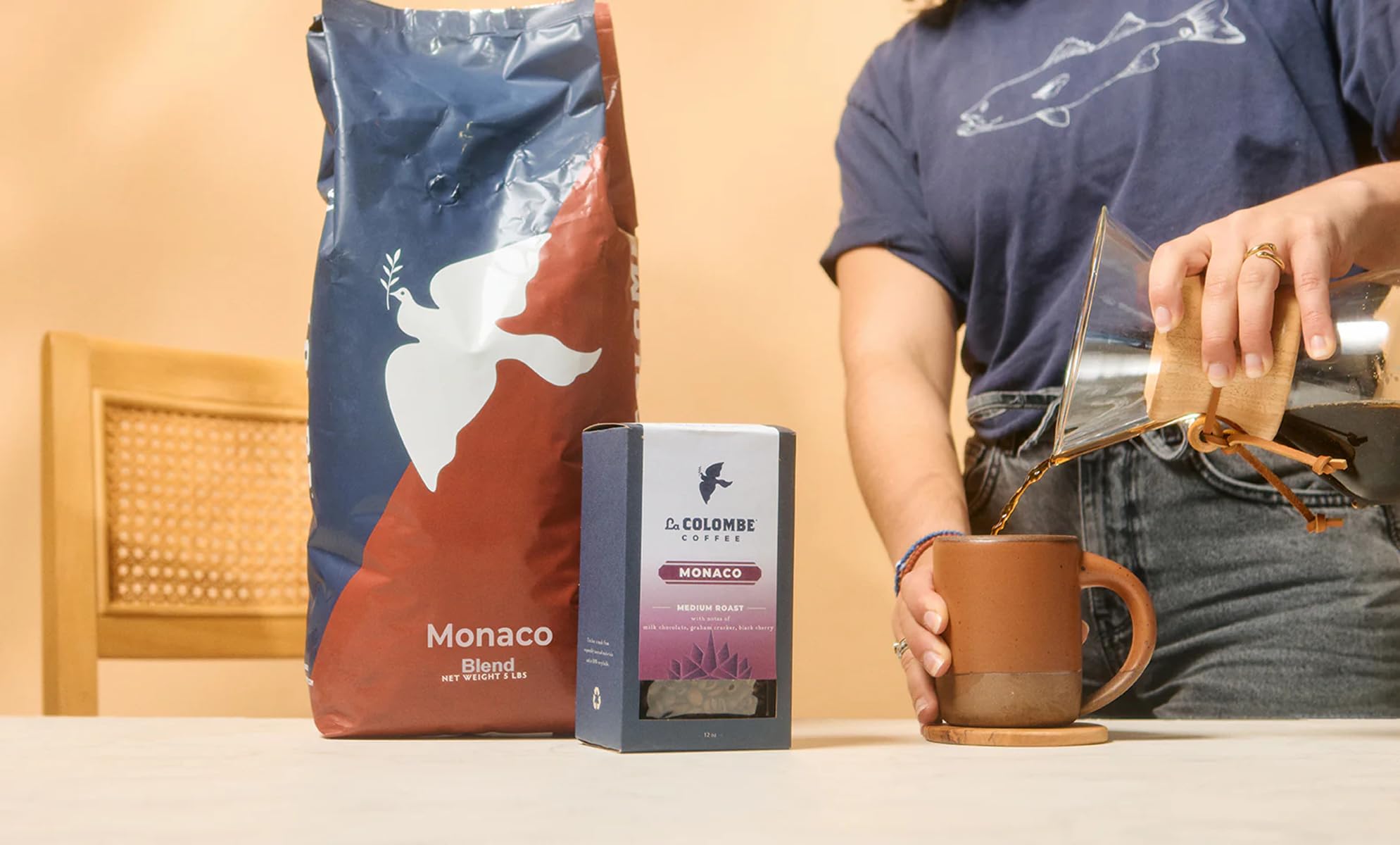 La Colombe, Coffee Monaco Whole Bean, 12 Ounce