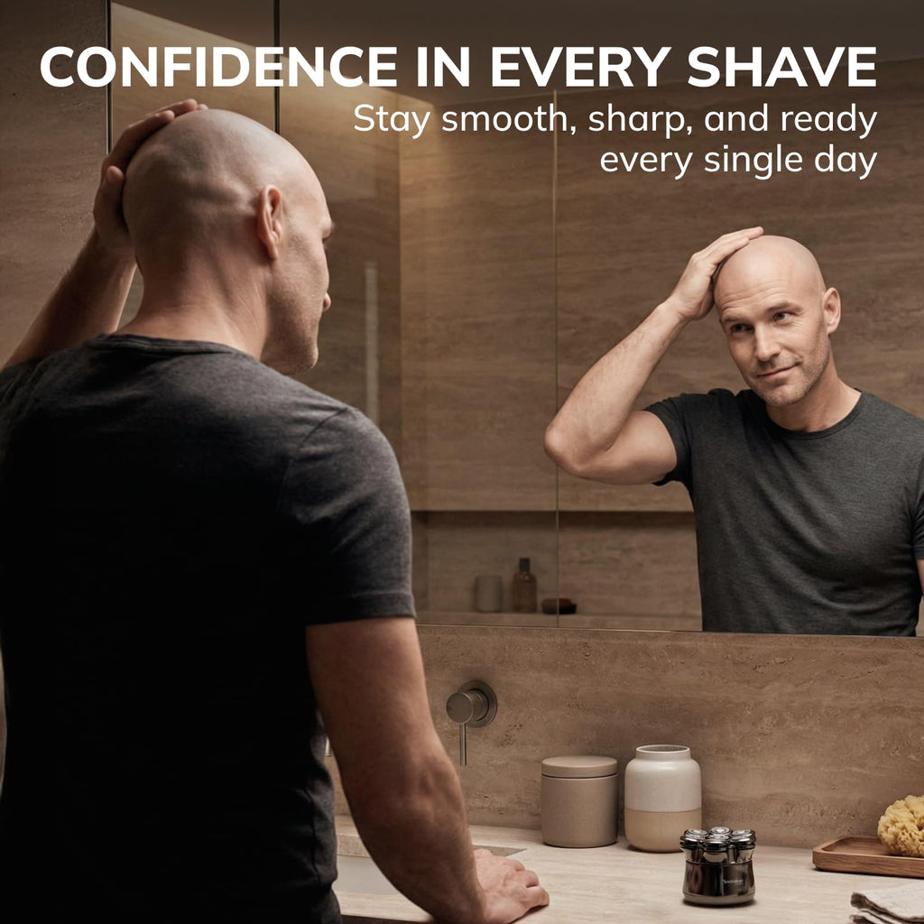 Swissker by Swissklip SK8 PRO X Magnetic Hair & Beard Shaver for Men, Head Shavers for Bald Men, USB C Charging