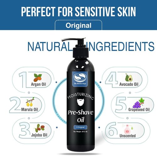Regine Switzerland Pre Shave Oil - 8 Fl. Oz Unscented Formula for a Burn-Free Shave | Works with Straight & Safety Razors