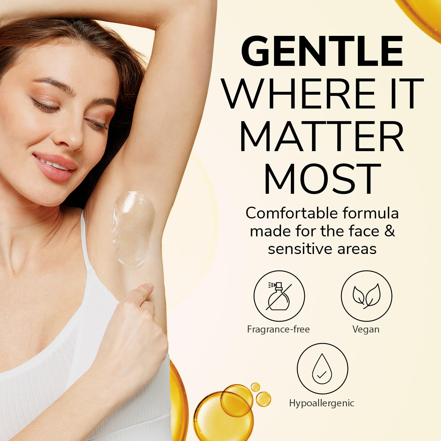 Dermwax Elite Naked Clear Hard Wax Beads, Crystal Clear Gel Formula