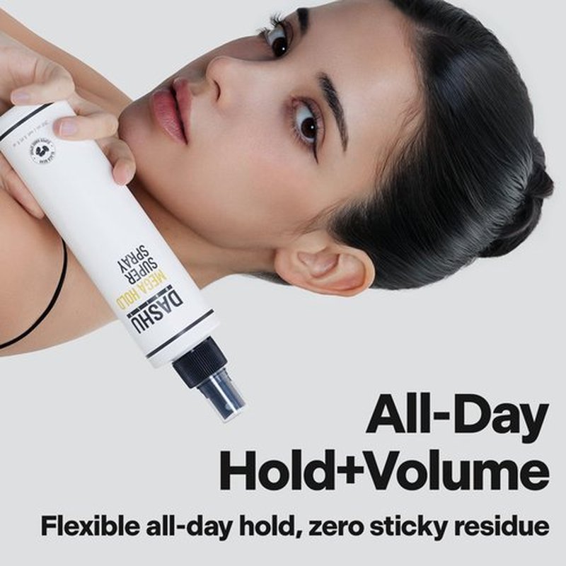 DASHU Hairspray - Mega Hold Super Spray for Long-Lasting Frizz Control | 8.45 fl oz (Two Bundle)