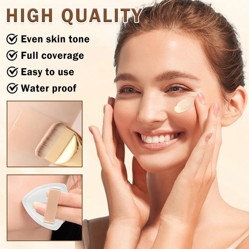 AIUEO Magic Minerals Airbrush Foundation Makeup Silky Mist Spray Foundation Makeup Airbrush Flawless Setting Spray Foundation for Mature Skin-Natural