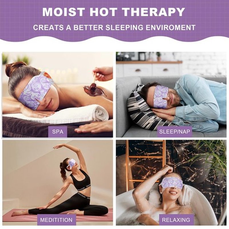 16 Packs Steam Eye Masks for Dry Eyes Self Heated Eye Mask Disposable Sleep Mask Soothing Headache Relief Dry,Hot Warm Compress for Stress Relief Relief Eye Fatigue, Spa Gifts