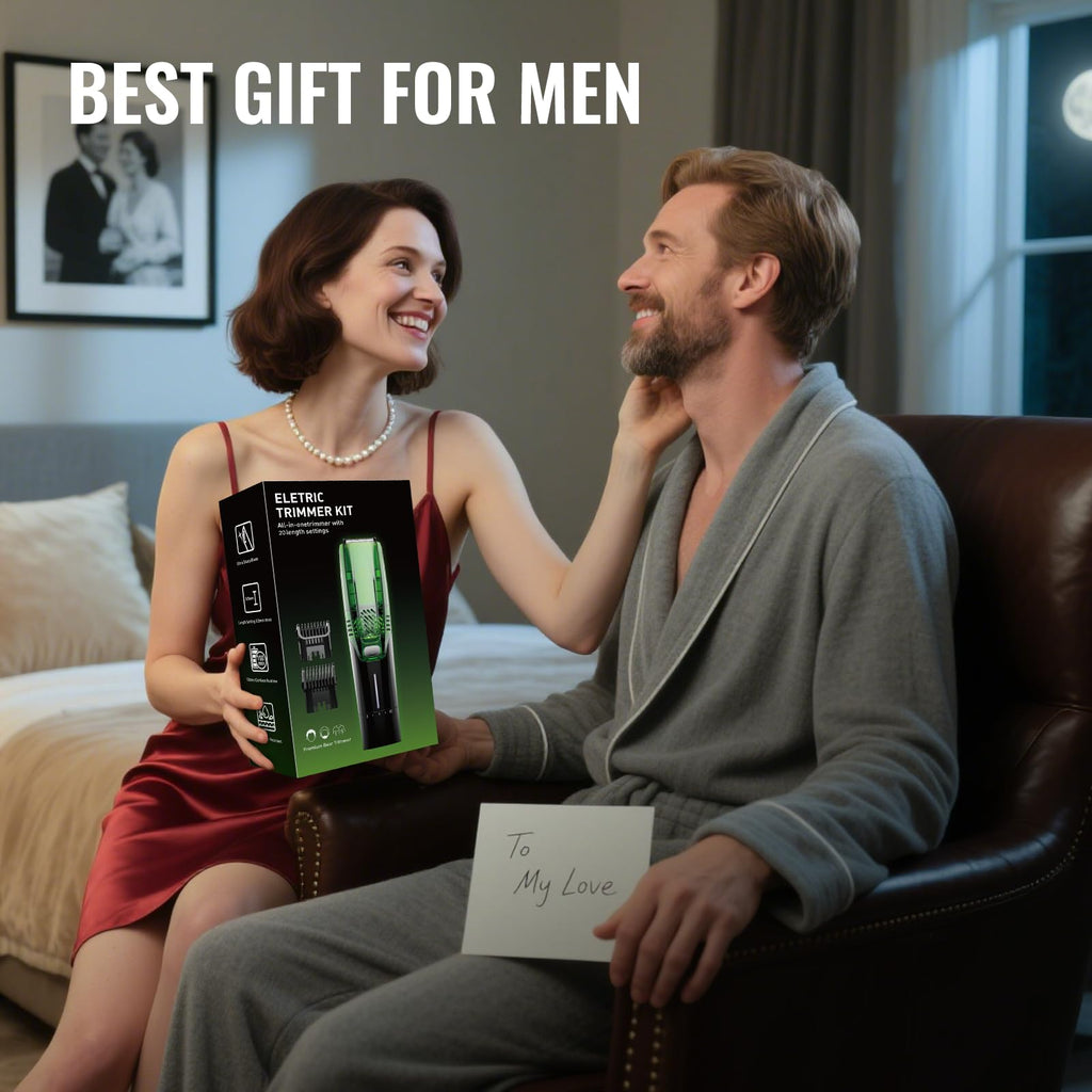 TXXTOL Beard Trimmer for Men, Premium Men's Vacuum Electric Trimmer Kit, 20 Levels Adjustable, Wet/Dry Use, Upgraded Stainless Steel Ceramic Blades, Perfect Christmas Gifts for Husband or Boyfriend