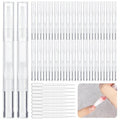 Homaisson 50 Pack 3ml Transparent Twist Pen with Pipettes, Empty Cuticle Oil Pen Refillable Nail Oil Pens with Brush Tip, Empty Cosmetic Lip Gloss Tubes, Clear Eyelash Growth Liquid Containers