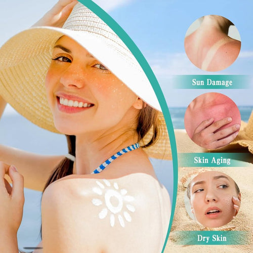 2PCS Relief Sun Organic Sunscreen SPF50+, Sunblock PA++++ Rice and Probiotics,Nourishing Skin Protection,Sun Moisturizing,KoreanSunscreen Skin Care Solution for All Skin Types