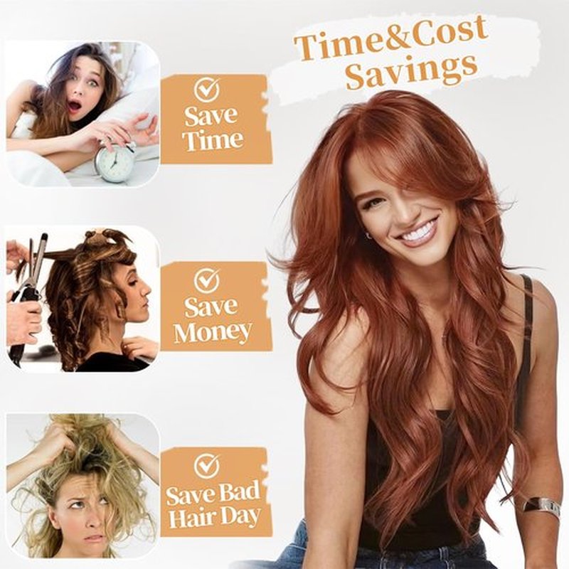 Lativ Auburn Synthetic Lace Front Wig,13x4 HD Lace Ginger Long Wavy Curly Glueless Wig for Women Daily Use 26 Inch