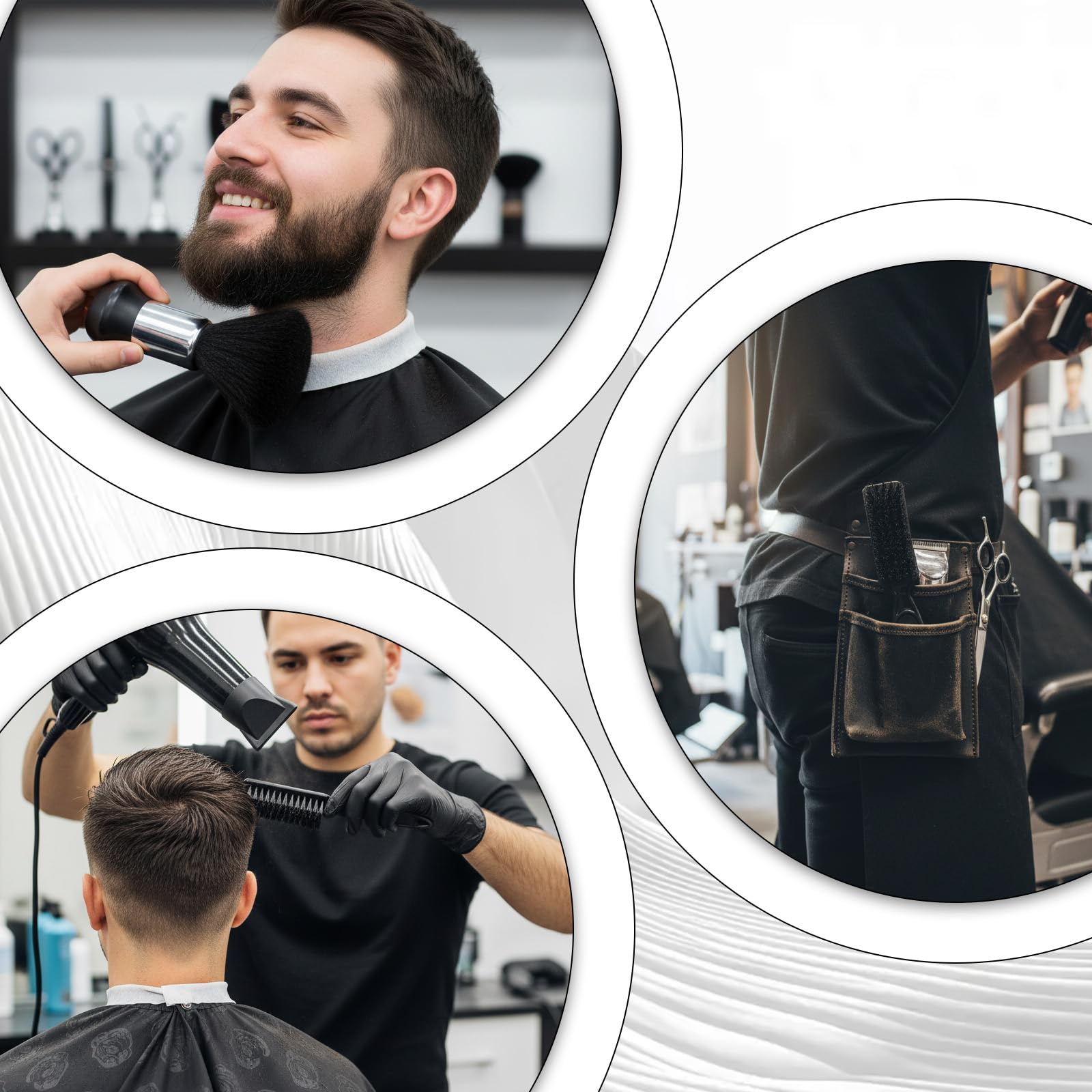 2 PCS Professional Barber Brush Set, Barber Neck Duster Hair Dusters Soft Neck Duster Brush, Barbers Accessories Cleaning Supplies for Hair Cutting & Styling, Hairs Stylist Tools and Salon Supplies