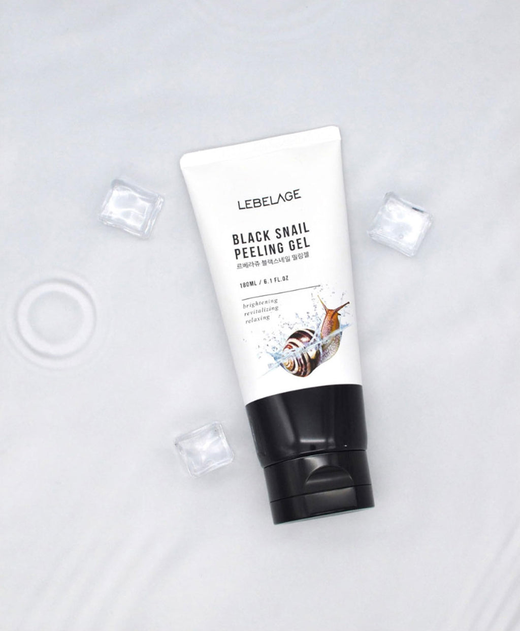 Lebelage Black Snail Peeling Gel 6.08 oz | Gentle Exfoliating Gel with Snail Extract | Wash-Off Gommage Texture for Smooth Skin Feel | Lightweight Non-Abrasive Facial Care Formula | Korean Skincare