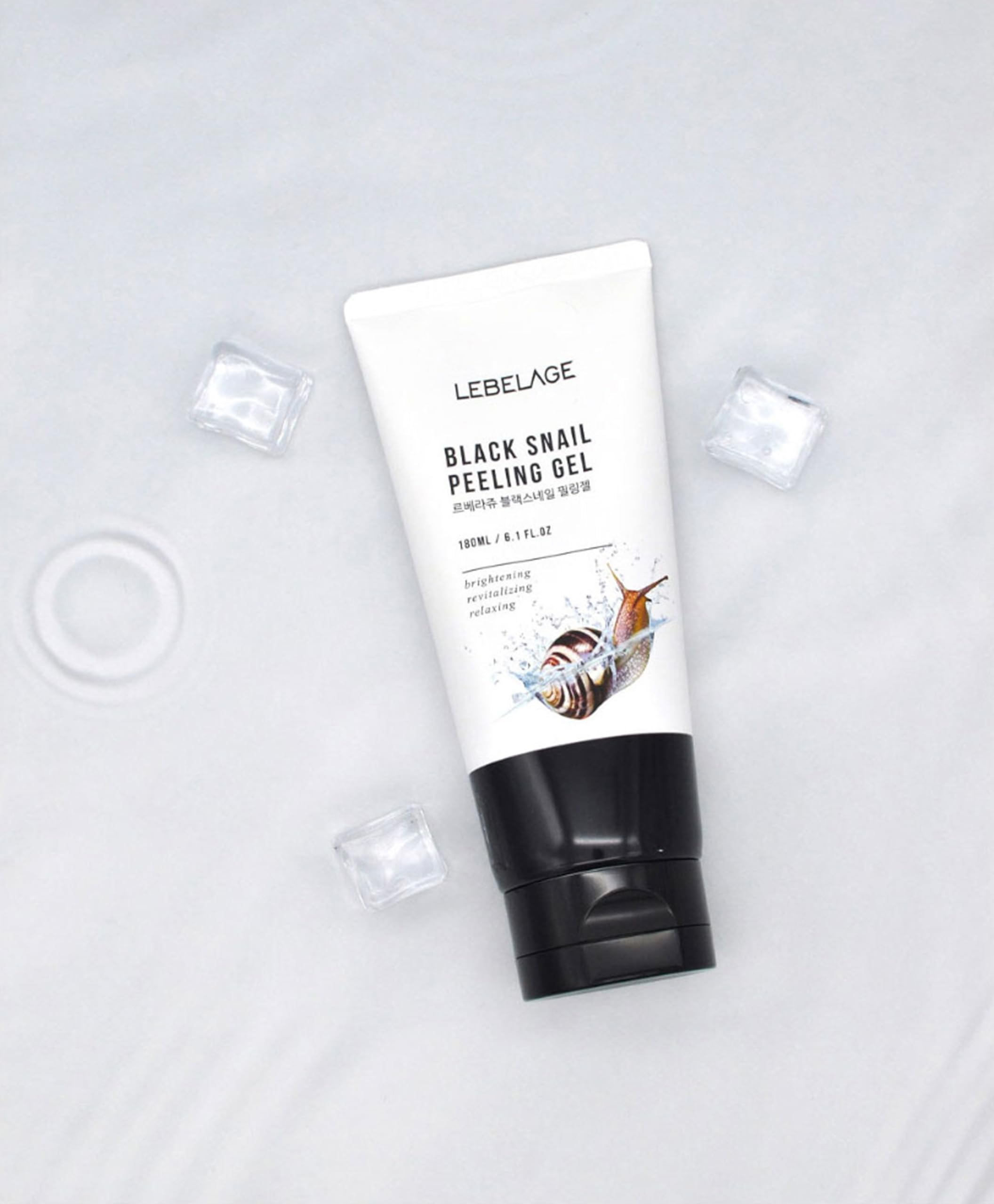 Lebelage Black Snail Peeling Gel 6.08 oz | Gentle Exfoliating Gel with Snail Extract | Wash-Off Gommage Texture for Smooth Skin Feel | Lightweight Non-Abrasive Facial Care Formula | Korean Skincare
