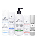 Vibriance Premium Skincare Bundle | Super C All-in-One Serum, Face Cleanser, Moisturizing Cream, Sheer Zinc Sunscreen SPF 50, Age Defying Body Creme - Heal, Hydrate, Protect, Rejuvenate
