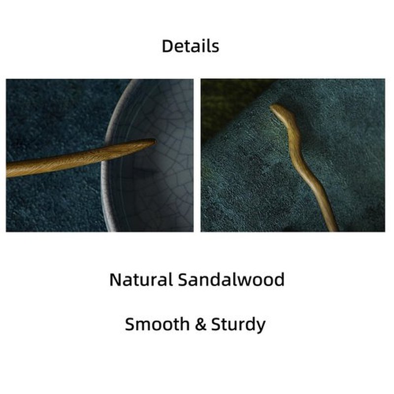 Hair Sticks for Buns 9.0" Ebony Hair Chopsticks for Women Long Hair Simply Wooden Hair Pin sticks (2-Sandalwood 8.7")
