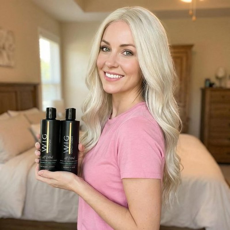 LIT UNICORNS Natural Anti-Static Wig Shampoo & Conditioner Set | for Synthetic and Human Hair Wigs | Clean, Protect, Detangle and Soften any hair system | Extend the Life of Your Wig | Paraben Free