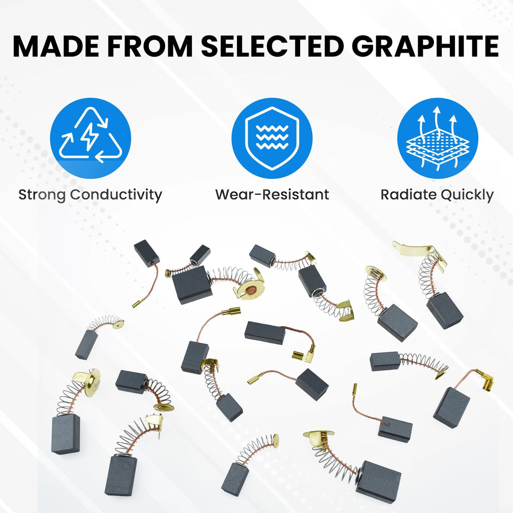 SATUY 80Pcs Electric Motor Carbon Brushes Set, 20 Different Models Carbons Brushes, Carbon Brush Replacement for Carbons Brush Motor Maintenance