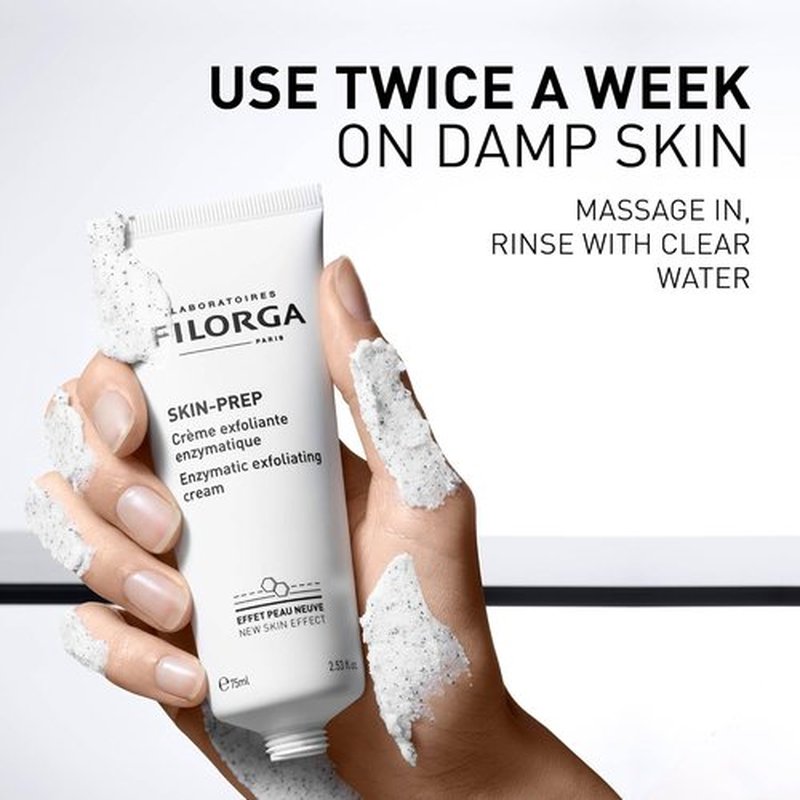 Filorga Skin-Prep Exfoliating Cream Cleanser - Tightens Pores & Boosts Skin Quality | 2.53 fl. oz.