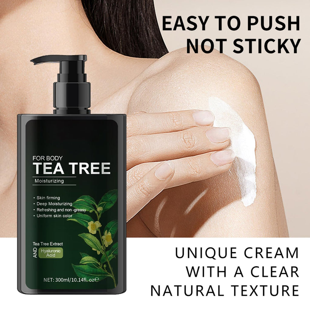 Soelegant Moisturizing Body Lotion with Tea Tree Oil,Daily Hand & Body Moisturizer for Dry to Extra Dry Skin,Absorbs Instantly,Gentle & Lightweight Non-Sticky, Barrier Repair Skin Firming Cream