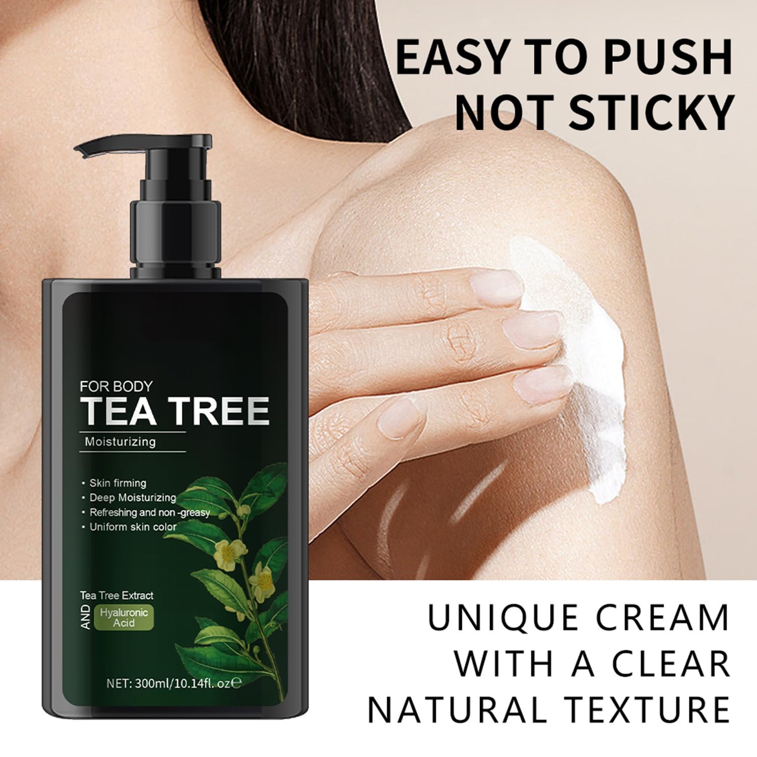 Soelegant Moisturizing Body Lotion with Tea Tree Oil,Daily Hand & Body Moisturizer for Dry to Extra Dry Skin,Absorbs Instantly,Gentle & Lightweight Non-Sticky, Barrier Repair Skin Firming Cream