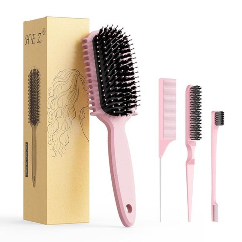 Skiennix Curl Defining Brush - Curly Hair Tool for Effortless Styling & Reduced Pulling | Pink
