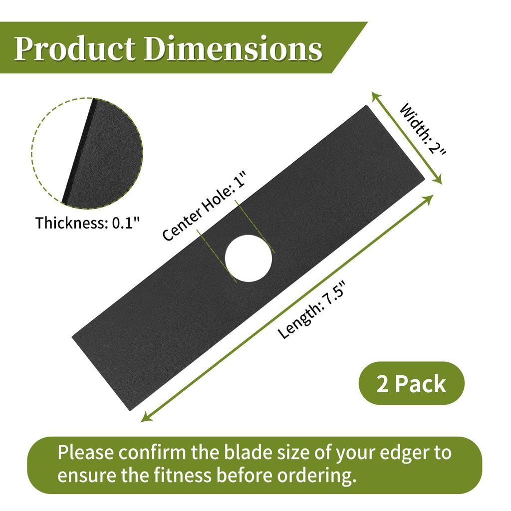 2 Pack 613223 Edger Blades Compatible with S tihl Ryobi Echo Craftsman Troy-Bilt Edgers 7-1/2" Replacement Blades for String Trimmer Edger Attachment, Replace 720237001, 791-613223B, 4133-713-4102