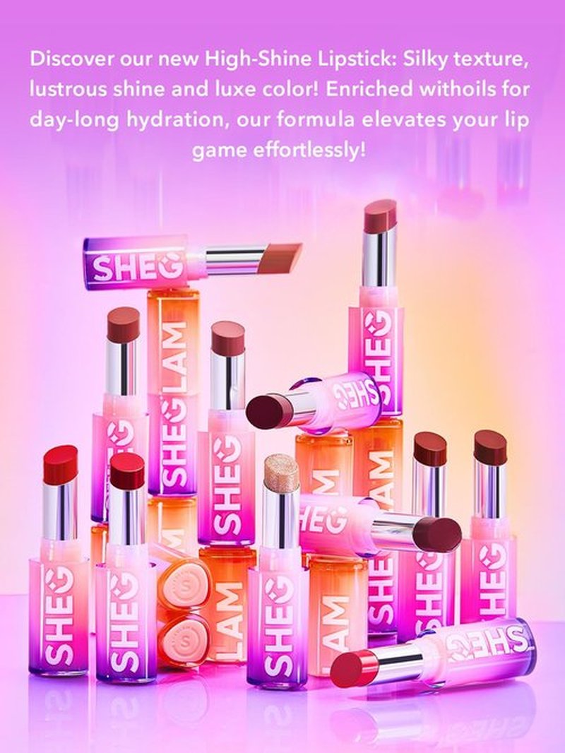 SHEGLAM Mirror Kiss High-Shine Lipstick Silky Jelly Texture Hydrated&Smooth Lip Gloss-Own Your Shine