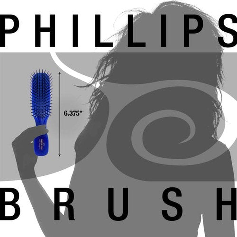 Phillips Brush Light Touch 6 Sapphire Blue Hair Brush & Petite Sized Combo Pack by Phillips Brush