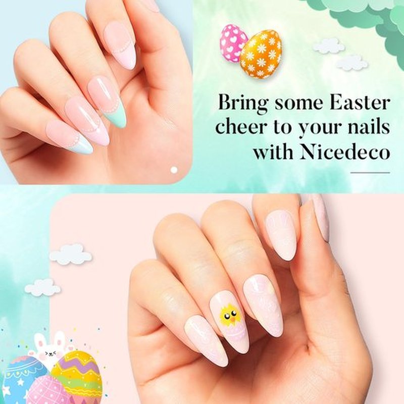 Nicedeco Gel Nail Polish Easter Spring Summer 6 Colors Gel Polish Green Blue Nude Pink Purple Nail Polish Gel Easter Gifts for Women Girls