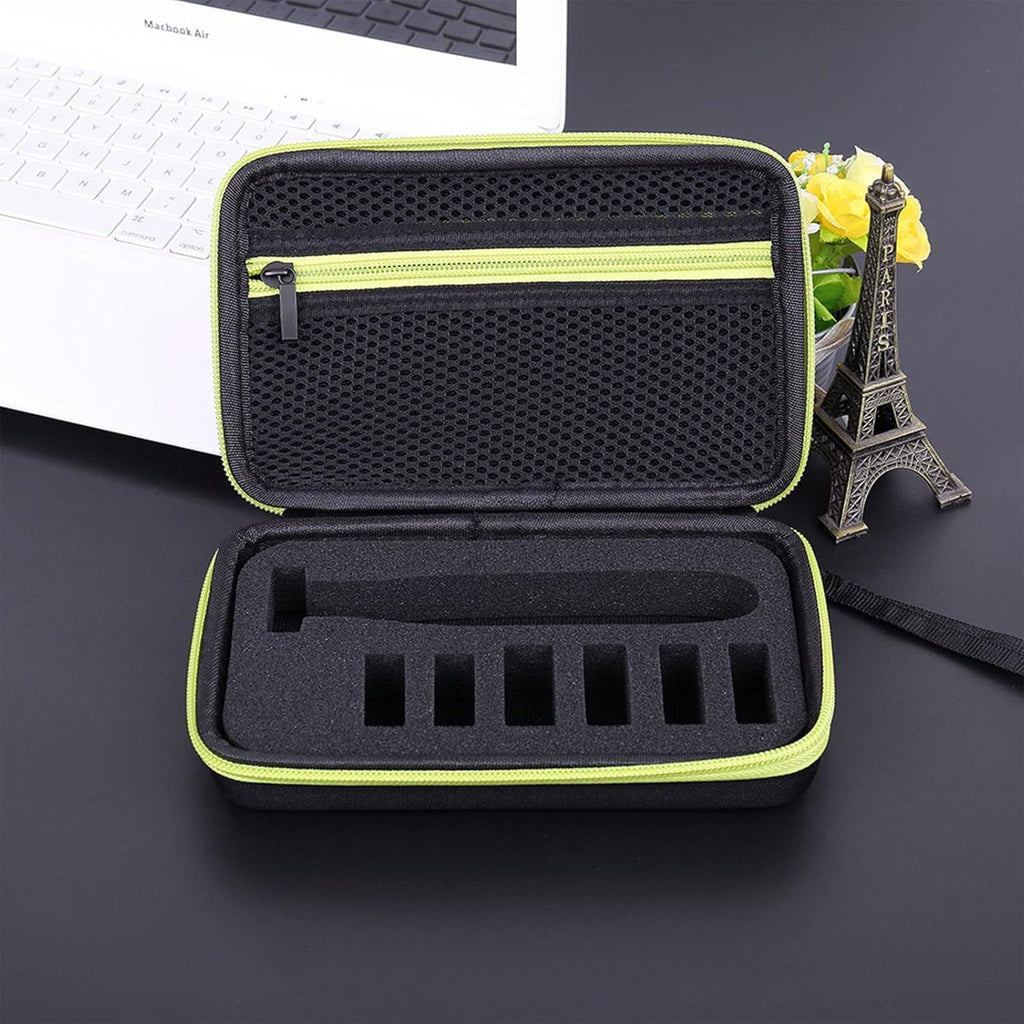 LinMei Hard Travel Case for Electric Trimmers & Shavers - Protective Organizer Compatible with QP27XX, QP28XX and QP6XXX - EVA Shell with Accessory Pocket - Black (Case Only)