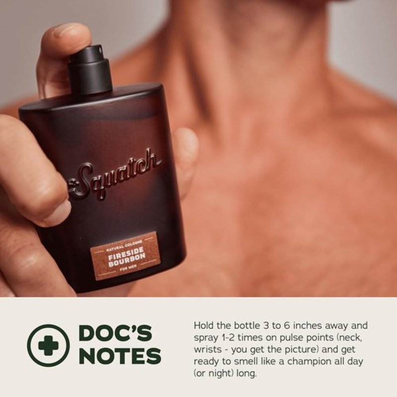 Dr. Squatch Natural Cologne for Men - Fireside Bourbon Scent with Scent-Lock Technology | 1.7 fl oz