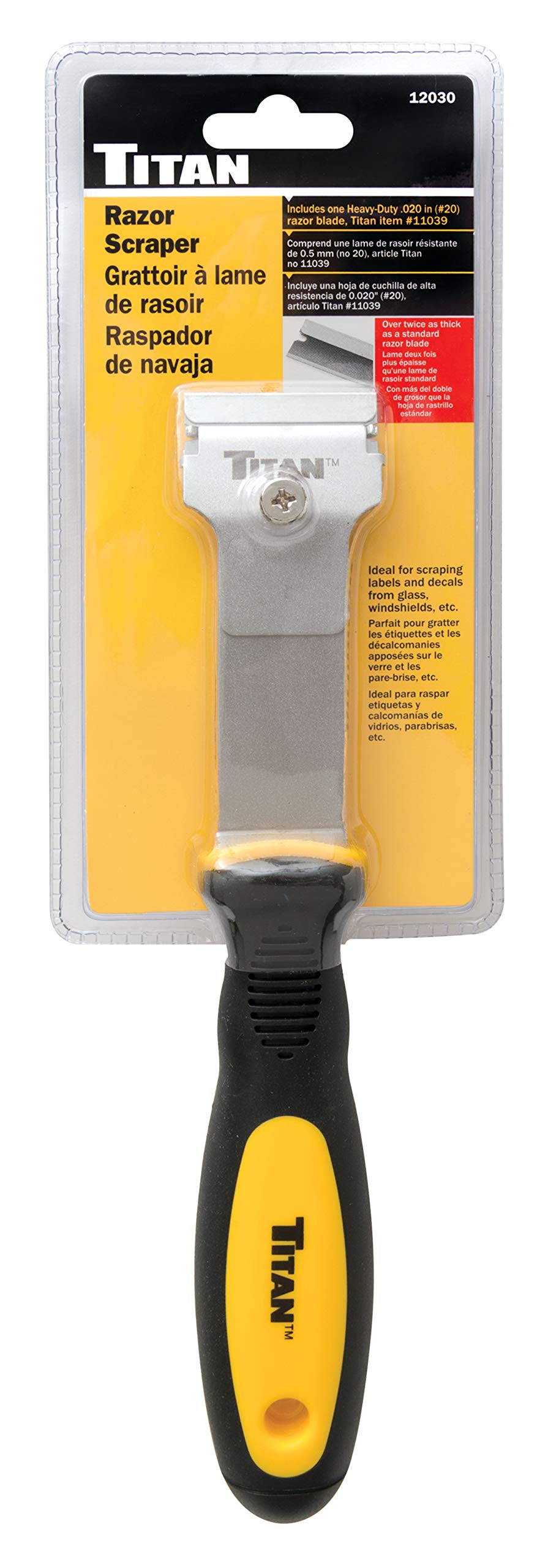Titan 11515 12-Inch Wall Scraper with 4-Inch Blade